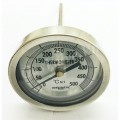 Đồng hồ đo nhiệt độ Daewon mặt D80mm, thân crom , chân sau crom 15A, nhiệt độ 500C