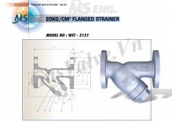 Van lọc LPG Gas nối bích MSEng  20KG/CM2 FLANGED STRAINER WST: 3121