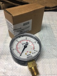 Đồng hồ đo áp suất Đức Wika D63 P1kg 14 psi, chân đồng đứng 8A, thân thép