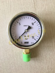 Đồng hồ đo áp suất Wise Hàn Quốc P253, vỏ inox D63, chân đứng đồng ren 8A, P0-15Bar