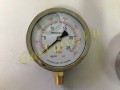 Đồng hồ đo áp suất bồn gas Ligi Đài Loan Inox D100, chân 1/2" 15A, có dầu, P25 Bar