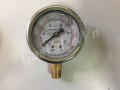 Đồng hồ đo áp suất Ligi chân đồng đứng 8A, vỏ inox dầu D63  P10kg 140psi