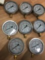 Đồng hồ đo áp suất Ligi chân đồng đứng 8A, vỏ inox dầu D63mm  P25kg 300psi