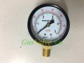 Đồng hồ đo áp suất gas, khí nén Ligi , không dầu , chân đồng , dải đo 0-5kg/cm2, 