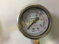 Đồng hồ đo áp suất có dầu, Inox D63mm, chân đứng 8A, 0-10Bar Ligi Đài Loan