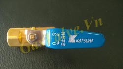 Van bi tay gạt có van 1 chiều đường rút lỏng LPG Katsura Nhật Bản, 1/4 inch nối (8A) ren thân đồng