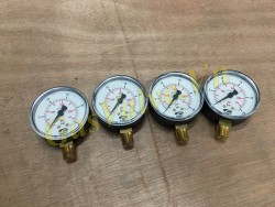 Đồng hồ đo áp suất Fimet Ý , Vỏ thép D63, chân đồng đứng 1/4&amp;amp;amp;amp;amp;amp;amp;quot; (8A), áp 0-25Bar