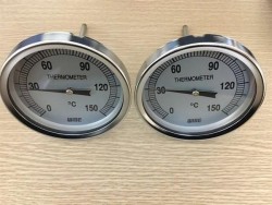 Đồng hồ đo nhiệt độ Wise Hàn Quốc, D100mm, dải đo 0-150 đo C, chân 1/2 inch (15A)