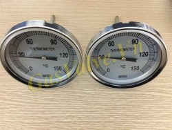Đồng hồ đo nhiệt độ chân sau Wise Hàn Quốc, D100mm, 0-150C, chân 1/2 inch
