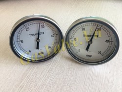 Đồng hồ đo nhiệt độ Wise Hàn Quốc , chân sau, T0-50C, D100mm, L100mm, d6mm