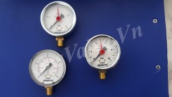 Đồng hồ đo áp suất Fimet, chân đồng 1/4, vỏ Inox không dầu, D63 , 0-4 bar