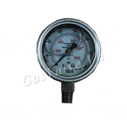 Đồng hồ đo áp suất Đức Wika chân inox đứng 15A, thân inox D100 P700 bar 10000 psi 