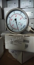 Đồng hồ đo áp suất Đức Wika chân inox đứng 15A, thân inox P600 Bar 8000psi 
