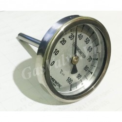 Đồng hồ đo nhiệt độ Daewon mặt D80mm, thân crom , chân sau crom 15A, nhiệt độ 100C 