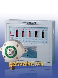 Thiết bị báo rò rỉ khí gas, Lpg,  gồm 01 tủ trung tâm, kết nối với 5 đầu dò riêng biệt, made in Korea, Ewoo 501