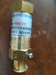 Van an toàn đường ống Gas LPG Sewon Hàn Quốc, thân đồng , nối ren 8A (1/4 inch), Pc 1.76Mpa
