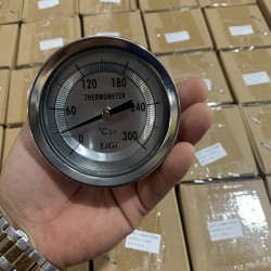 Đồng hồ đo nhiệt độ Ligi, chân sau 8A, chân sau 13mm, mặt 50mm, nhiệt độ 300 độ C