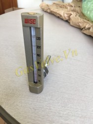 Đồng hồ đo nhiệt độ Wise kiểu thước lỏng thuỷ ngân, góc 90độ, L80mm, nhiệt 0-120C
