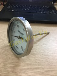 Đồng hồ đo nhiệt độ Wise Hàn Quốc chân ren sau 15A, măt D100mm, L120mm, dải 0-250C