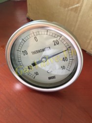 Đồng hồ đo nhiệt độ Wise Hàn Quốc chân sau 15A, D100mm, L100mm, dải (-50)-50