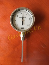 Đồng hồ đo nhiệt độ Wise Hàn Quốc, chân đứng 15A. mặt D100, nhiệt 0-60C, L100