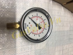 Đồng hồ đo áp suất Wika 232.50.63 Đức, P0-10Bar, thân Inox D63, chân đứng đồng 1/4&amp;amp;amp;amp;amp;amp;amp;quot;, không dầu