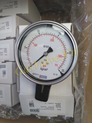 Đồng hồ đo áp suất Wika 232.50.63 Đức, P0-25Bar, thân Inox D63, chân đứng Inox 1/4 inch, 8A, không dầu