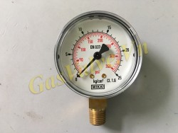Đồng hồ đo áp suất Wika 111.10.63 Đức, P0-25kg/cm2, thân thép D63, chân đứng đồng 1/4 inch, 8A, không dầu