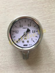 Đồng hồ đo áp suất Wise Hàn Quốc P252, vỏ inox D63, chân inox ren đứng 8A, P0~1Bar
