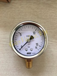 Đồng hồ đo áp suất Wise Hàn Quốc P253, vỏ inox D63, chân đứng đồng ren 8A, P0-16Bar